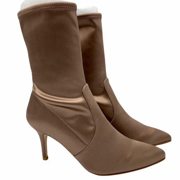 STUART WEITZMAN SATIN Cling Stretch Boots - Picture 6 of 8